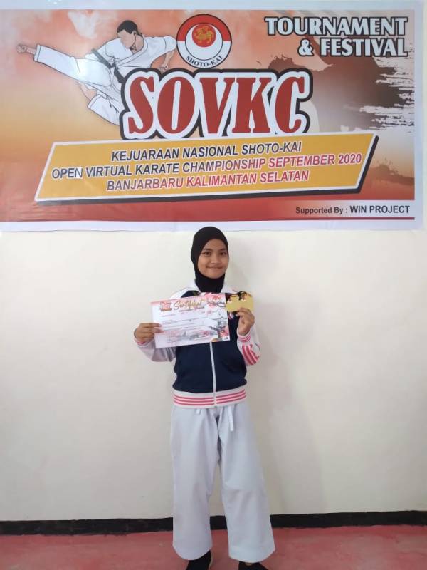 Membanggakan, Siswi MTs Satu Atap Datok Sulaiman Kota Palopo Sabet Juara 1 Kejuaraan Internasional Karate