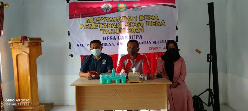 Garaupa Menjadi Desa Pertama Tetapkan SDGs di Kecamatan Pasilambena