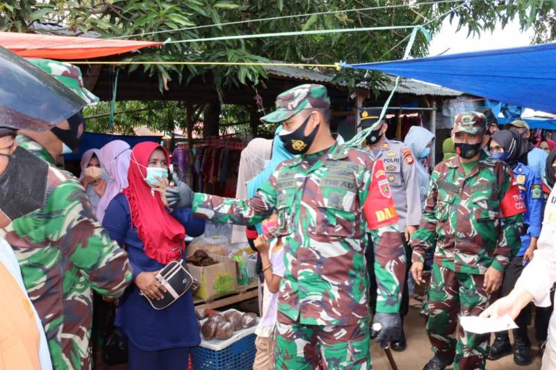 Dandim 1426 Takalar Pantau Langsung Pelaksanaan Operasi PPKM Skala Makro