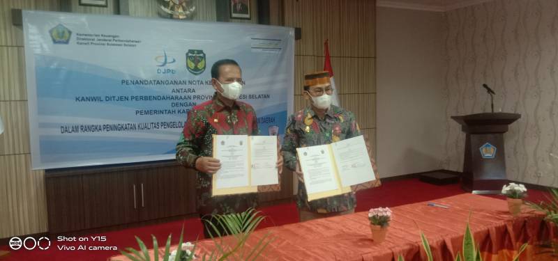 Wujudkan Pengelolaan Keuangan Baik, DJPb Sulsel Teken MoU dengan Pemkab Luwu