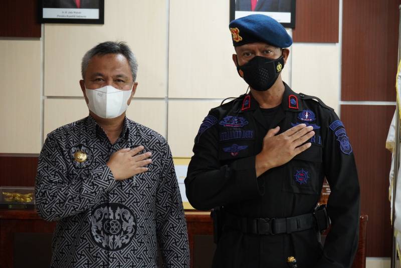 Bupati Lutim Terima Kunker Danyon Brimob Baebunta