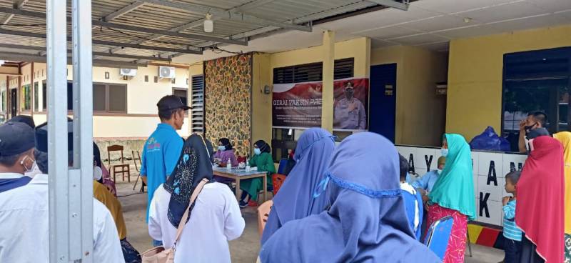 Polsek Marbo  Buka Gerai Vaksin Presisi,Warga Antusias Ingin Di Vaksinasi Covid 19