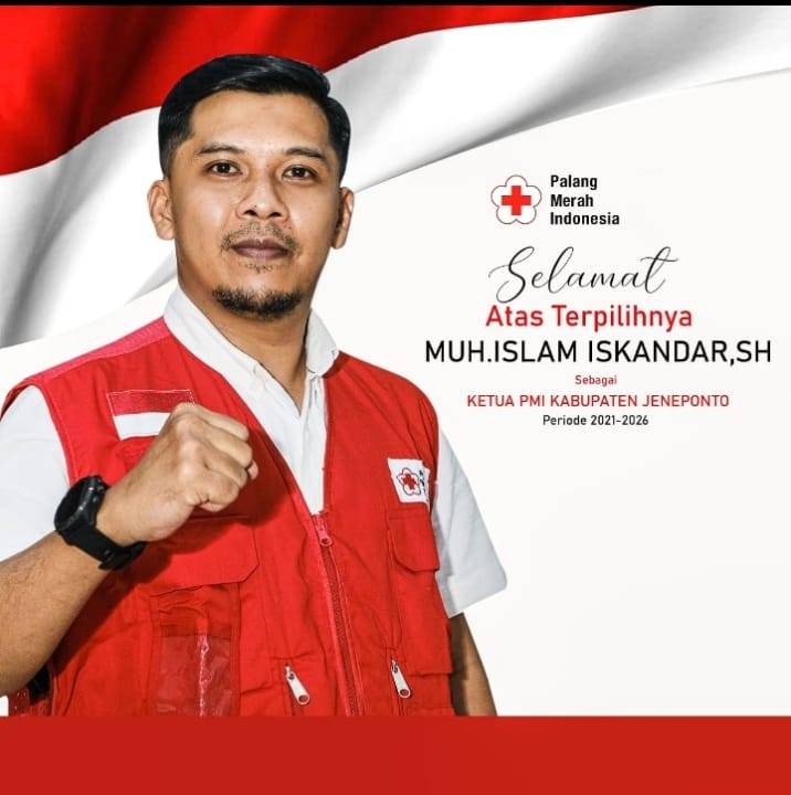 Muh Islam Iskandar Terpilih Aklamasi Ketua PMI Jeneponto