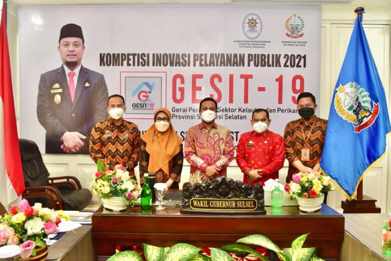 Plt Gubernur Sulsel Paparkan Inovasi GESIT-19 di Hadapan Tim Panelis KIPP Kemenpan RB Tahun 2021