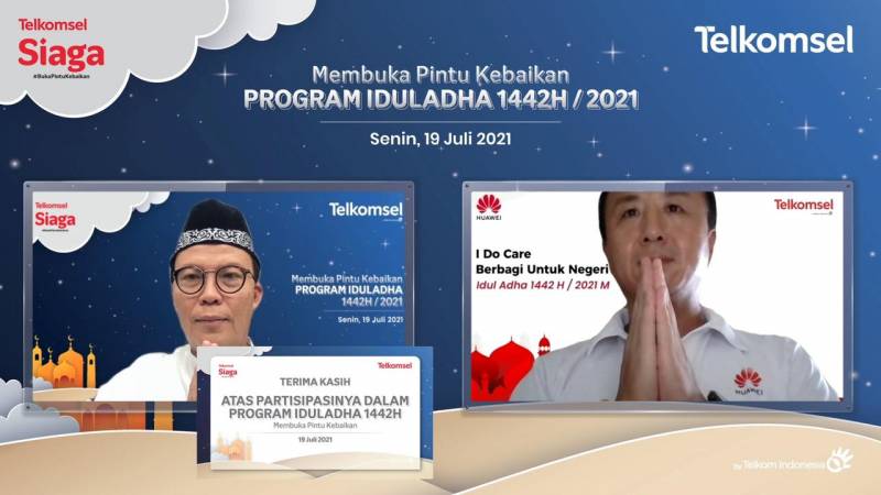 Buka Pintu Kebaikan di Hari Raya Iduladha 1442H, Telkomsel Salurkan Hewan Kurban Hingga ke Pelosok Negeri