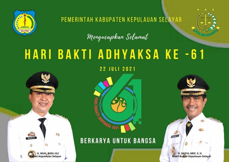 Peringati HBA Ke-61, Bupati Basli Ali Apresiasi Kinerja Kejari Selayar