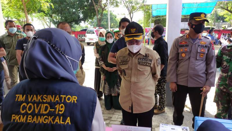 Bupati Jeneponto Bersama Unsur Forkopimda Tinjau Vaksinasi di Sejumlah Kecamatan
