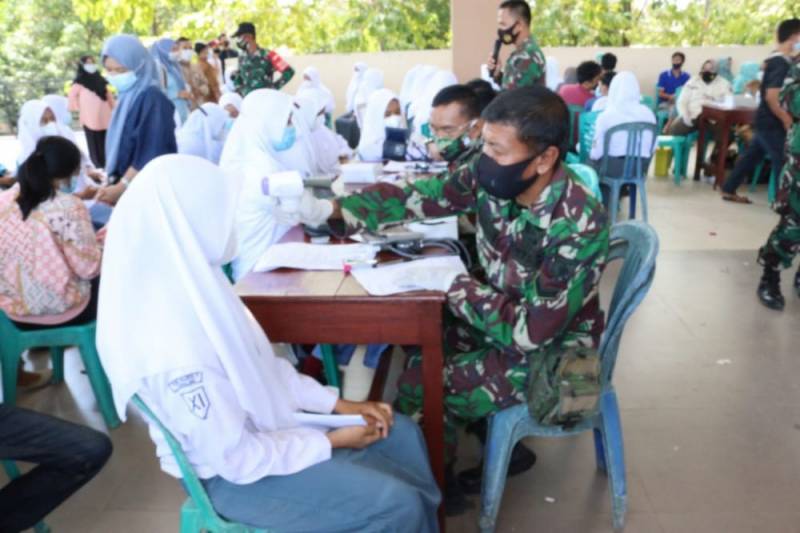 Kodim 1426/Takalar Gelar Vaksinasi Tahap Kedua
