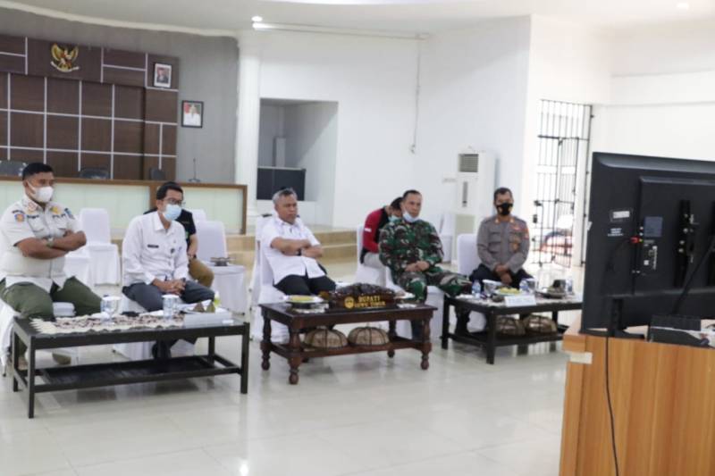 Rakor Penanganan Covid 19, Bupati Siap Tindaklanjuti Arahan Plt. Gubernur