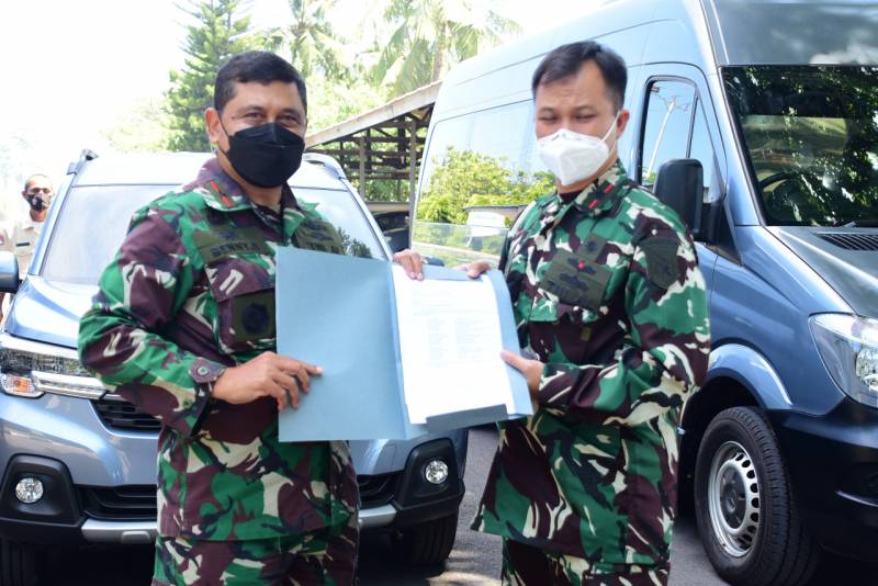 Lantamal VI  Makassar Terima Tiga Kendaraan Dinas Baru TNI AL 