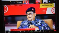 Danlantamal VI Bicara Tanggung Jawab Pengawasan Sumber Daya Pesisir dan Laut di Teluk Bone Kepada 134 Peserta Webinar FGD