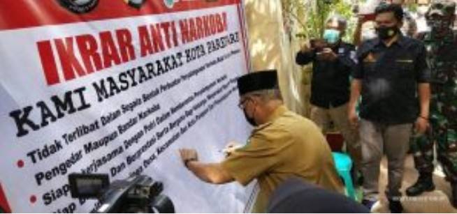 Kapolres Bersama Wawali Kota Parepare Resmikan Kampung Tangguh Anti Narkoba