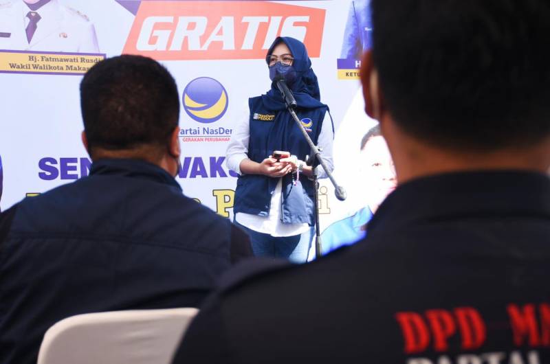 Ratusan Warga Makassar Antusias Ikut Vaksinasi Massal Bareng Partai NasDem