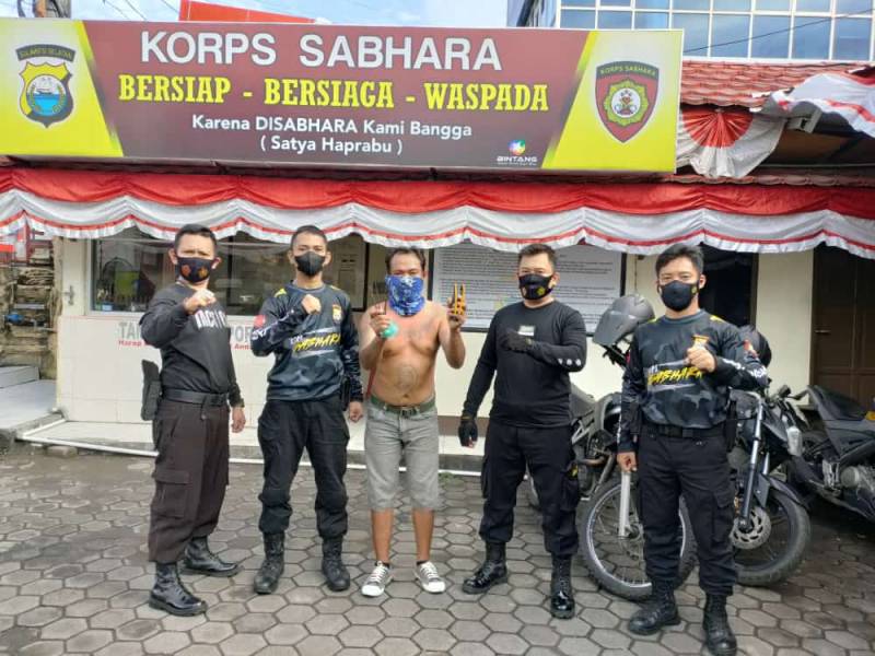 Ditemukan Bawa Busur, Pemuda Diamankan Sat Samapta Polres Pelabuhan