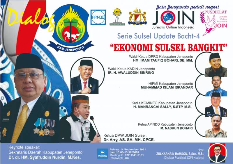 JOIN Jeneponto Bakal Gelar Dialog Virtual Sesi IV, Catat Tanggalnya!