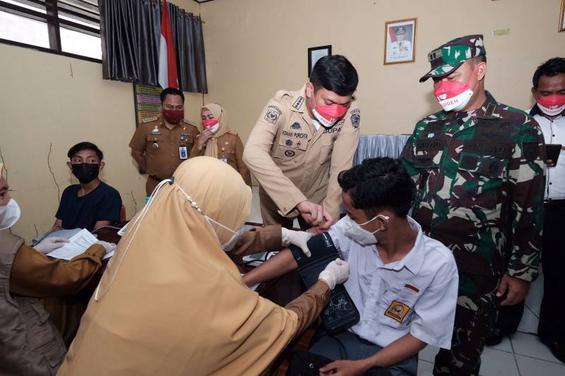 Realisasi Vaksinas I Pelajar di Gowa Capai 10.600 Orang