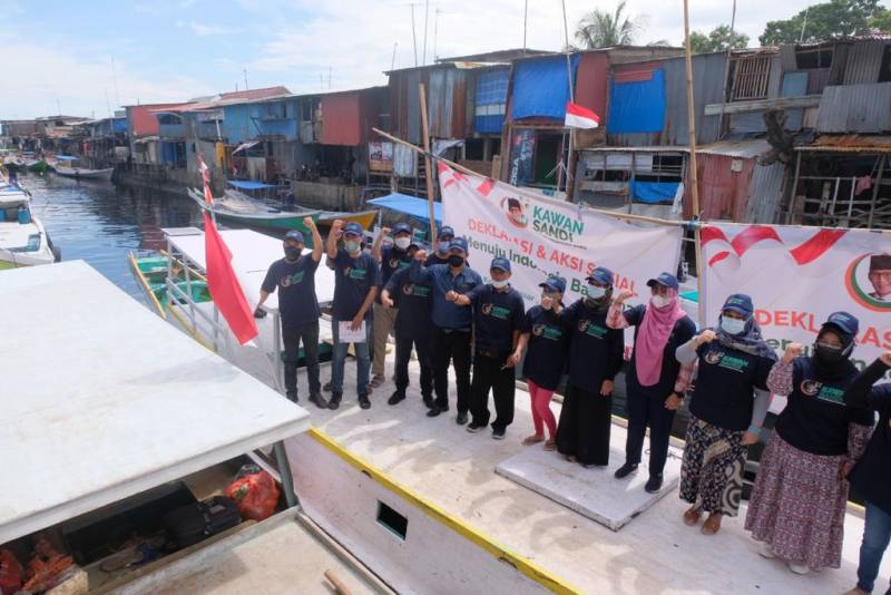 Relawan Kawan Sandi Gelar Aksi Sosial dan Deklarasi Sandiaga Salahudin Uno Maju Capres 2024