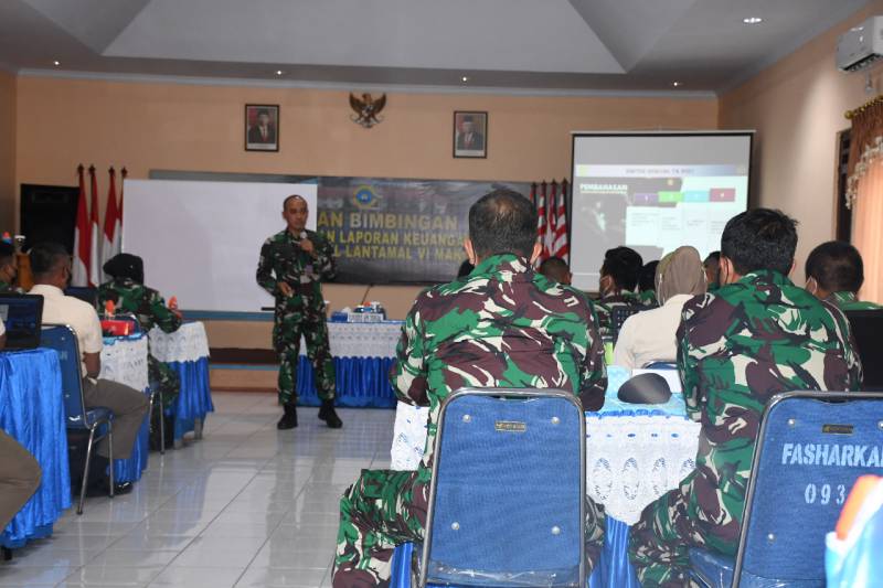 Satker Jajaran Kuwil Lantamal VI Makassar Terima Pelatihan dan Bimtek Penyusunan Laporan Keuangan UO TNI AL