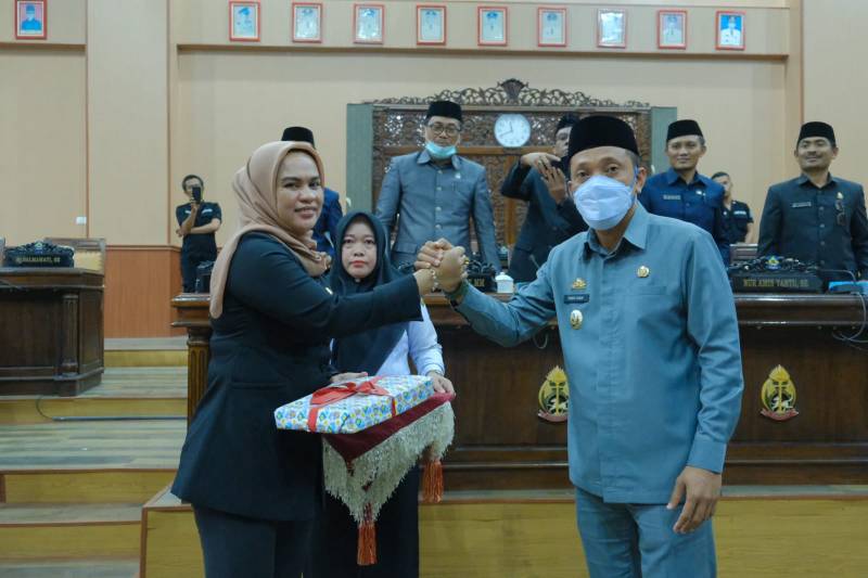 Wabup Jeneponto Hadiri Rapat Paripurna TK I Ranperda Perubahan APBD 2021
