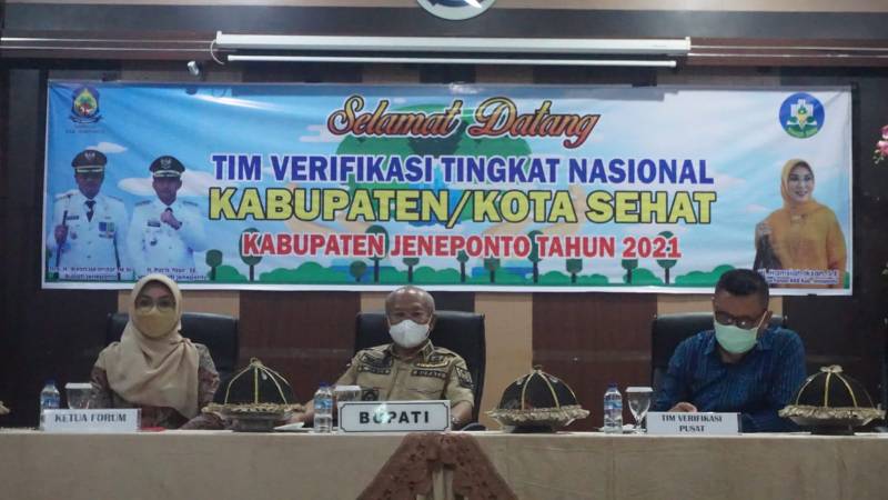 Bupati Jeneponto Terima Kunjungan Tim Verifikasi Nasional Kabupaten/ Kota Sehat