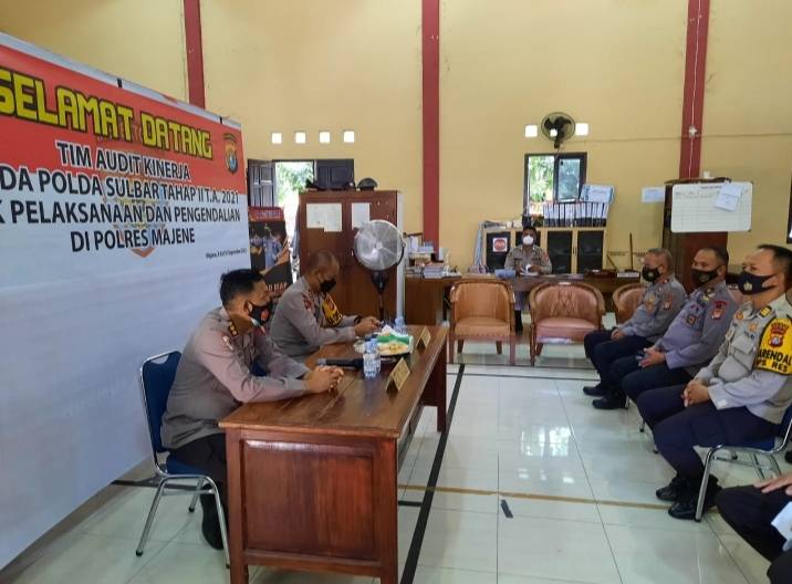 Tim Audit Kinerja Itwasda Polda Sulbar Berkunjung ke Polres Majene