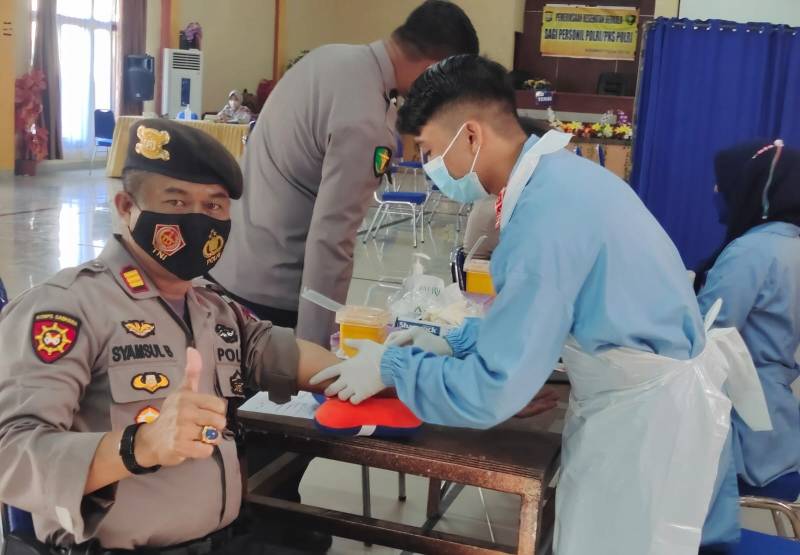 Biddokkes Polda - Biddokkes Polres Bantaeng Gelar Rikkes Berkala ke Personel Polri dan PNS Polri Bantaeng