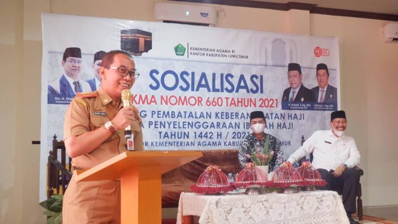 Sosialisasi KMA 660 Tahun 2021, Sekda Ajak JCH Luwu Timur Tetap Sabar dan Ikhlas