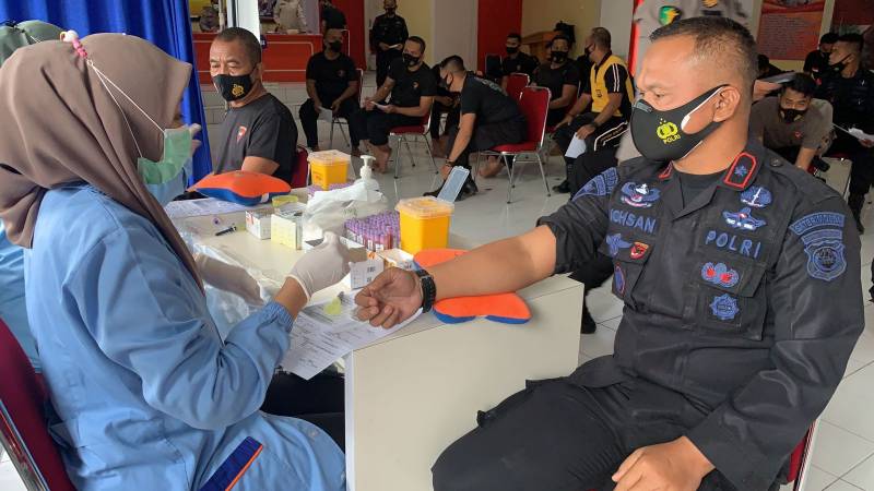 Batalyon C Brimob Cek Kondisi Kesehatan Personel Secara Berkala