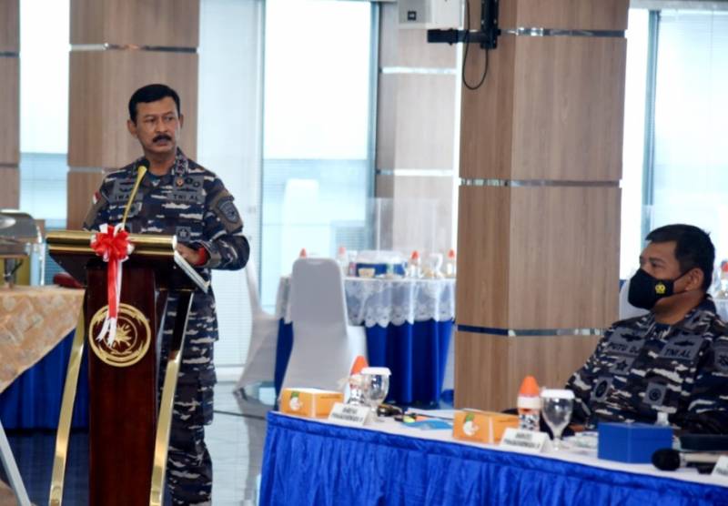 Danlantamal VI Makassar Hadiri AKS Jajaran Koarmada II Tahun 2021