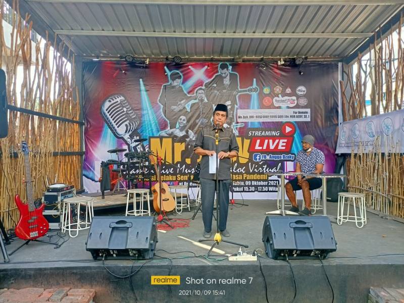 Wabup Saiful Arif Buka Live Streaming dan Dialog Virtual Band Mr. Jaw