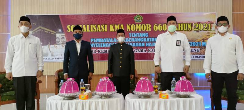 Bupati, Kakanwil dan Kabid PHU Kemenag Sulsel Luruskan Simpang Siur Pembatalan Haji