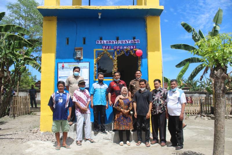 Sekda Sidrap Hadiri Uji Fungsi dan Serah Terima Sarana Air Minum Kelurahan Bangkai