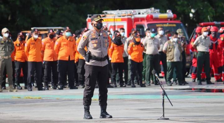 Kapolres AKBP Kadarislam Jadi Komandan Apel Kesiapsiagaan Penanggulangan Bencana Alam