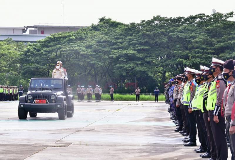 Pimpin Apel Gelar Pasukan Operasi Lilin, Plt Gubernur Sampaikan Aturan Nataru 2021