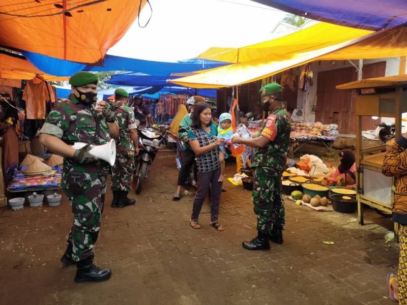 Kodim 1426/Takalar Lakukan Operasi Pendisiplinan Prokes
