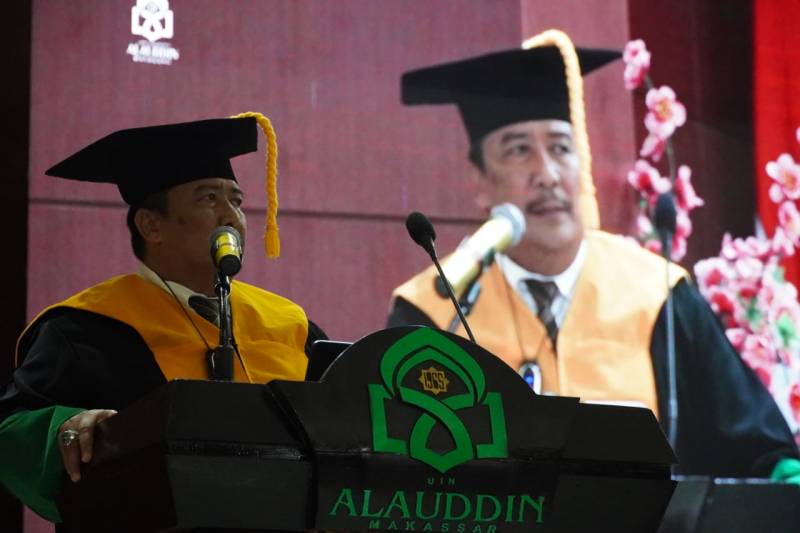 Prof Dr Wahyudin Naro Resmi Dikukuhkan Sebagai Guru Besar UIN Alauddin Makassar