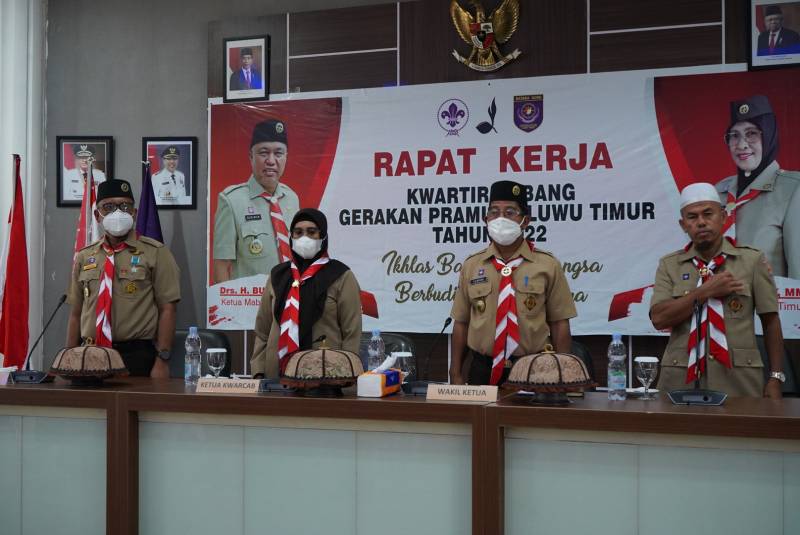 Kwarcab Gerakan Pramuka Kabupaten Lutim Gelar Rapat Kerja Tahun 2022
