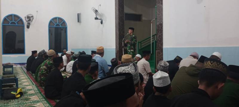 Program Safari Shalat Subuh Dandim 1410/Btg di Masjid Nurul Jannah Lele Caddi