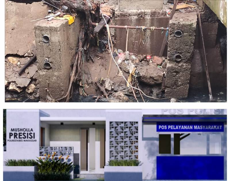 Kasat Lantas Polrestabes Sulap Tempat Pembuangan Sampah Jadi Mushallah