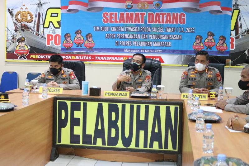 Wasrik Tahap I 2022, Polres Pelabuhan Terima Kunker Itwasda Polda Sulsel