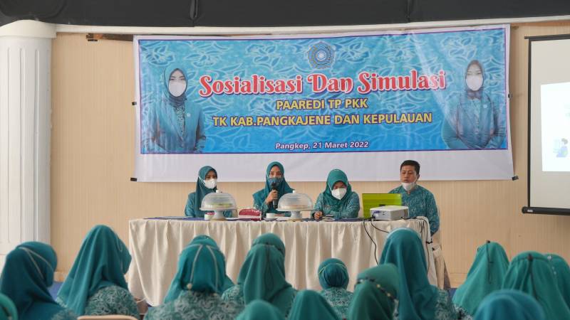 TP PKK Pangkep Sosialisasi dan Simulasi PAAREDI