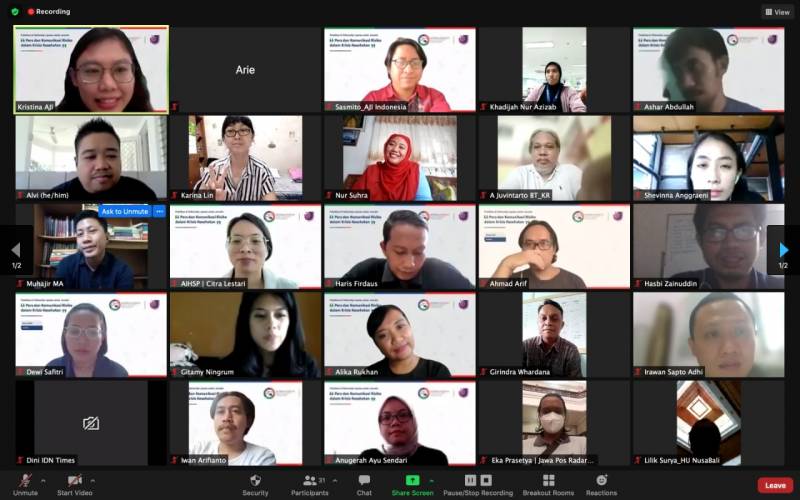 AJI dan AIHSP Gelar Pelatihan & Fellowship, Kaji Isu Komunikasi Risiko dalam Krisis Kesehatan