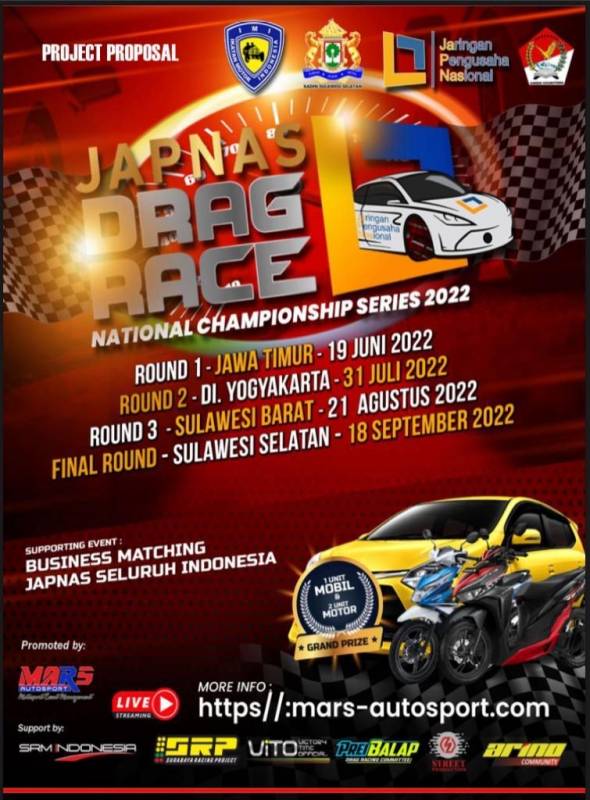 Japnas Drag Race 2022 Segera Digelar di Empat Provinsi