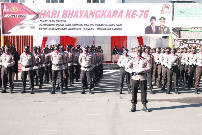 Serentak se-Indonesia, Polres Pelabuhan Upacara Hari Bhayangkara ke-76 Secara Virtual