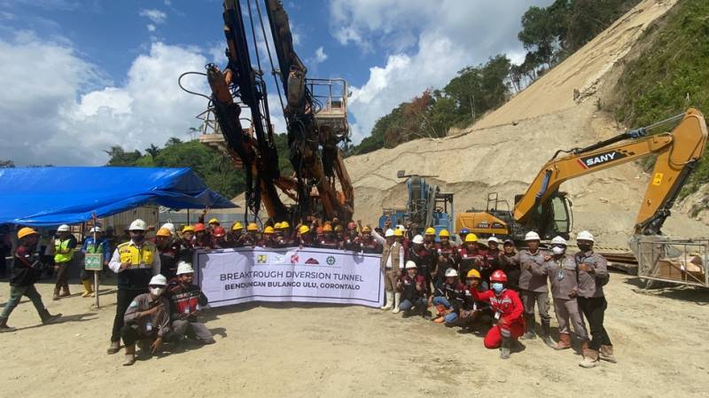 Proyek Bendungan Bulango PT Bumi Karsa di Gorontalo Memasuki Tahap Breakthrough