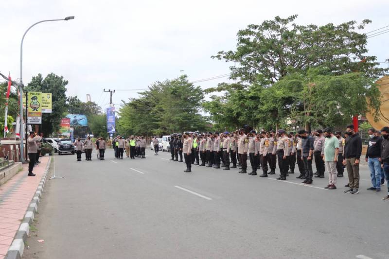 Polres Pelabuhan Gelar Apel Kesiapan Pengamanan Takbiran dan Shalat Iduladha