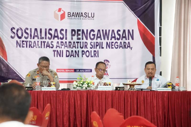 Bawaslu Bantaeng Sosialisasi Pengawasan Netralitas ASN, TNI dan Polri