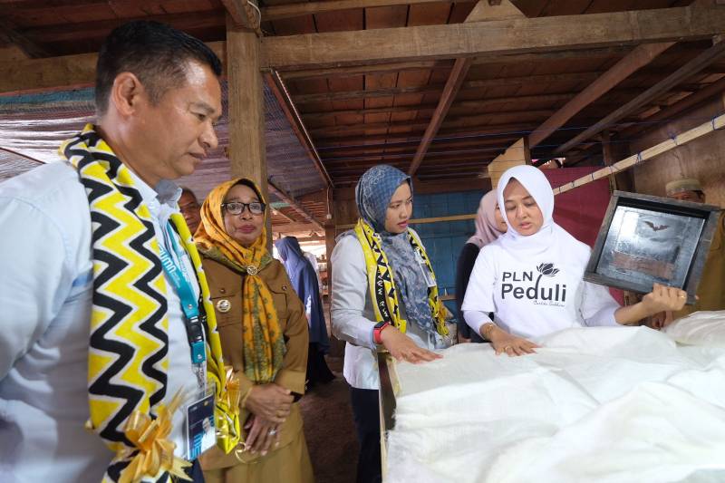 Peduli Pengembangan Kain Sutera Soppeng, PLN Gelar Pelatihan Sablon dan Batik Print di Dusun Sappotedongnge