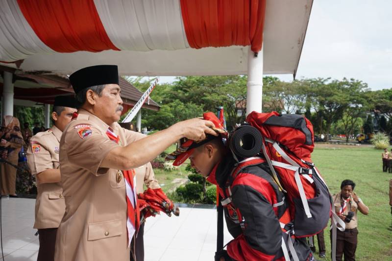 Bupati Sidrap Lepas 16 Peserta Jambore Nasional XI
