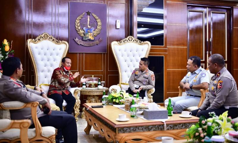 Pemprov Sulsel - Korlantas Polri Bahas Optimalisasi PAD dari Pajak Kendaraan Bermotor